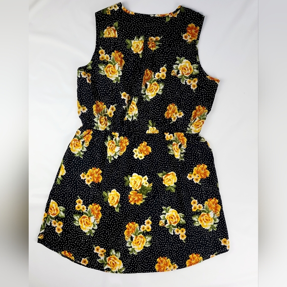 Womens Plus Size 2X Sleeveless Pullover Floral Midi Lightweight Sundress - Picture 3 of 8